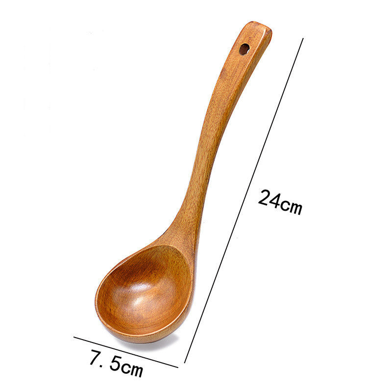 Wood Spoon With Curved Handle