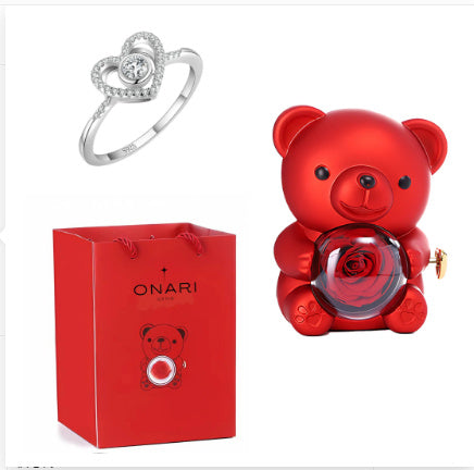 Teddy Bear Gifts Box With Necklace