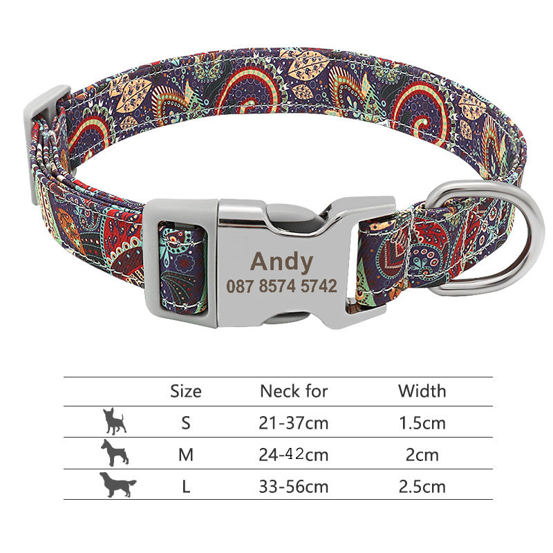 Adjustable Nylon Dog Collar