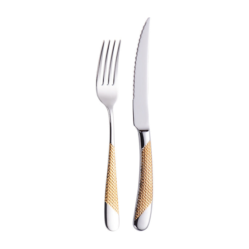 Star Diamond Plated Steak Cutlery Set Western Tableware