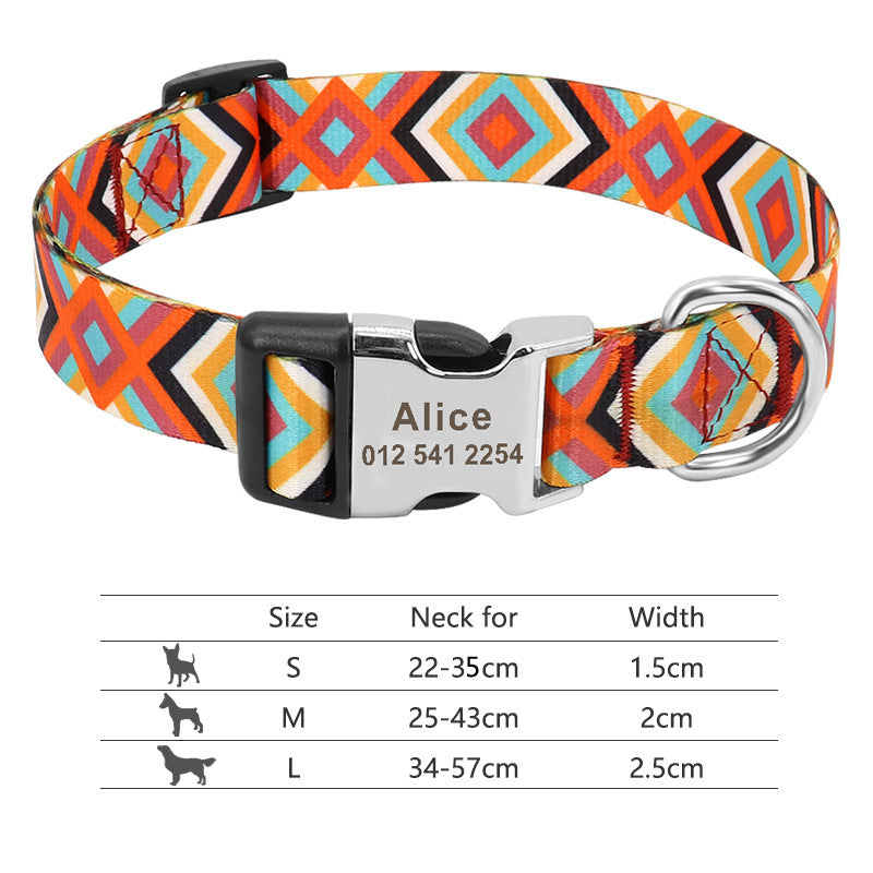 Adjustable Nylon Dog Collar