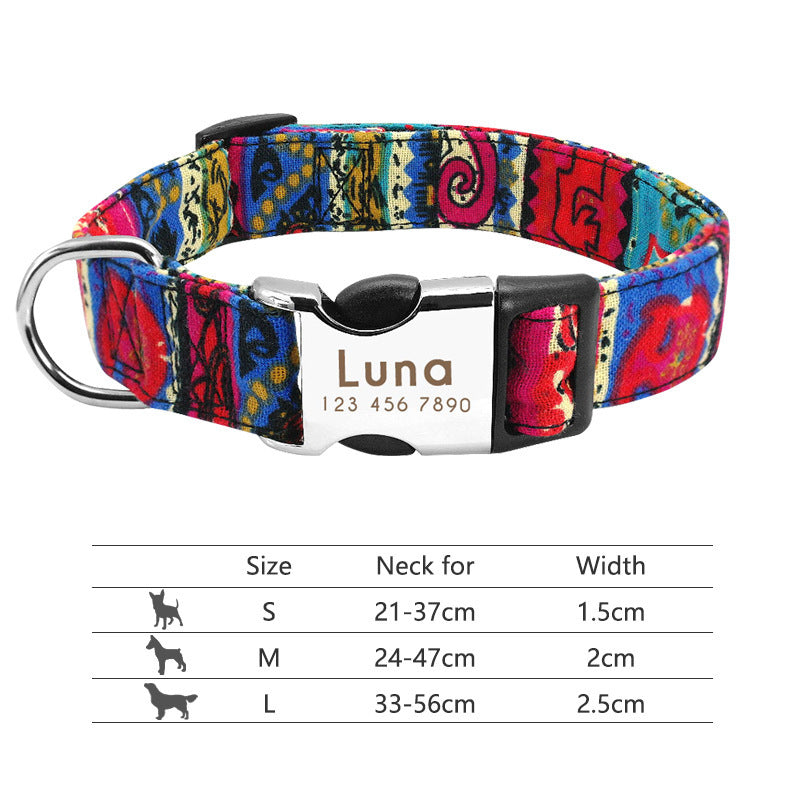 Adjustable Nylon Dog Collar