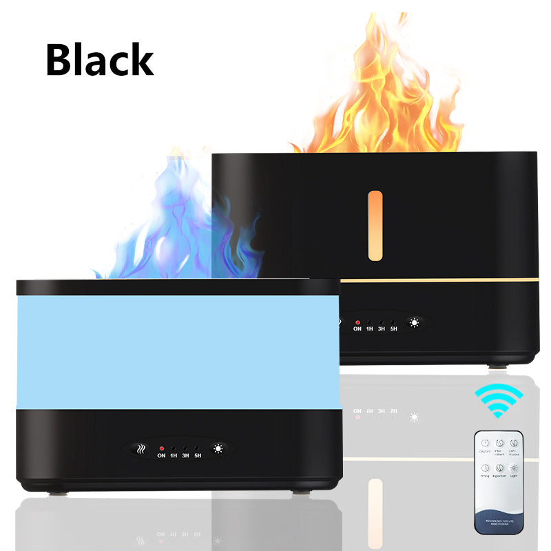 Remote Control Colorful Timed Anti Dry Burning 3D Simulation Flame Aromatherapy Machine USB