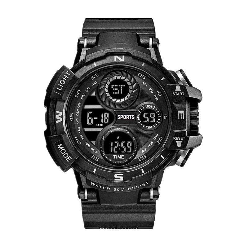  Male Student Large Dial Outdoor Sports Waterproof LED Watch