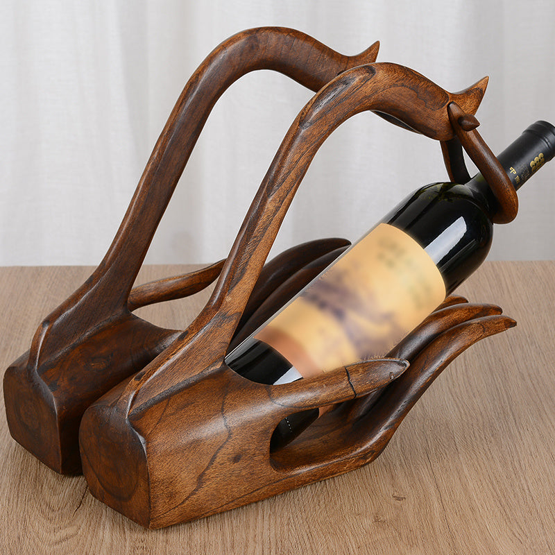 Crafted Solid Wood Red Wine Rack