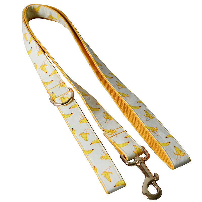 Yellow Banana Dog Leash Pet Collar