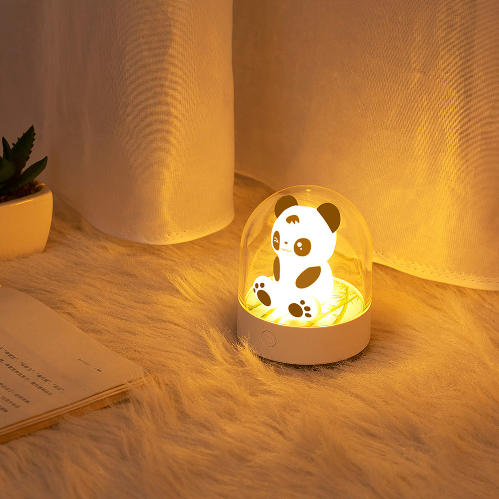 3d Creative Panda Car Bedside Night Light Usb Charging Led Table Lamp