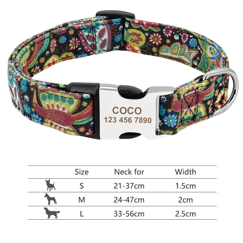 Adjustable Nylon Dog Collar