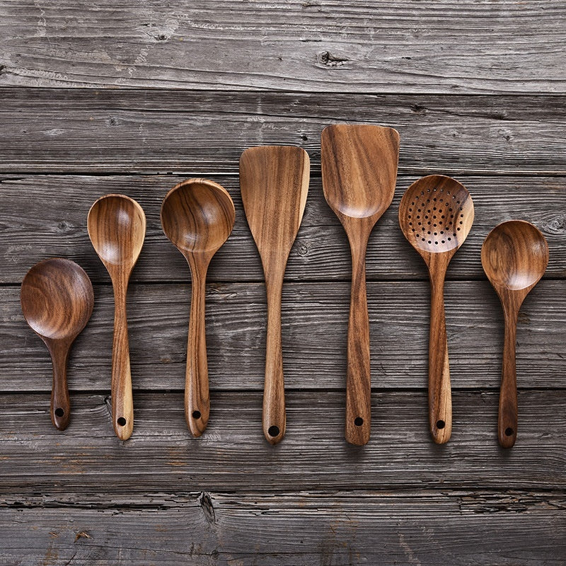 Teak Cooking Spatula Set