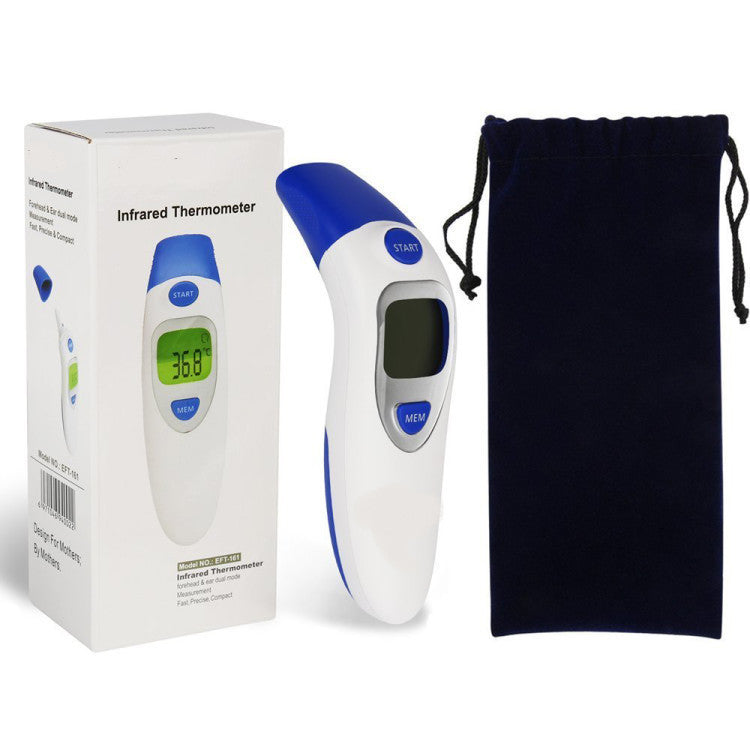 Forehead ear temperature hand-held thermometer