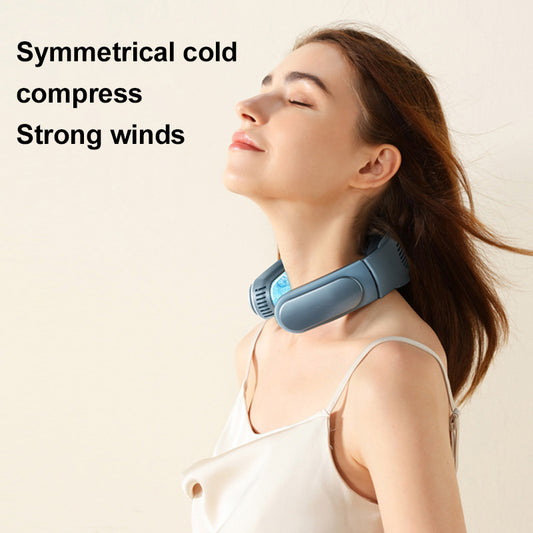 Multi-speed Adjustable Cold Compress Hanging Neck Fan