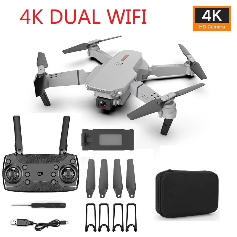 Folding high-definition aerial quadcopter