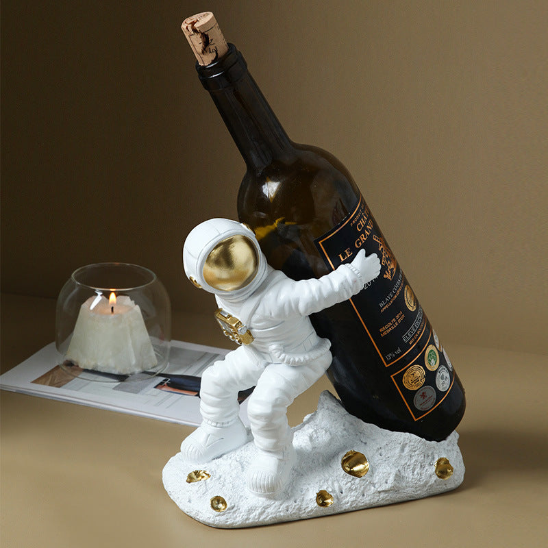 Astronaut wine rack decoration