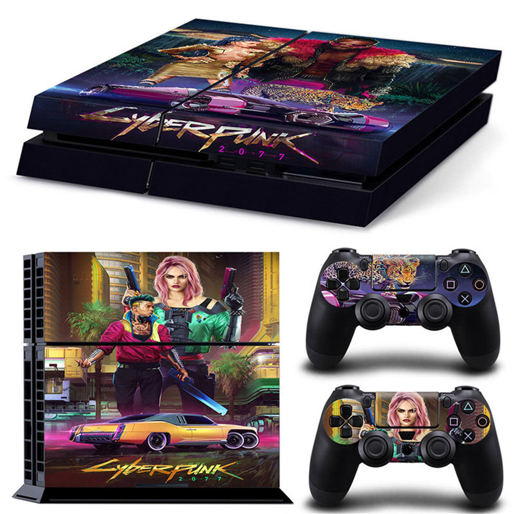 Cyberpunk 2077 PS4 Game Theme Color Stickers