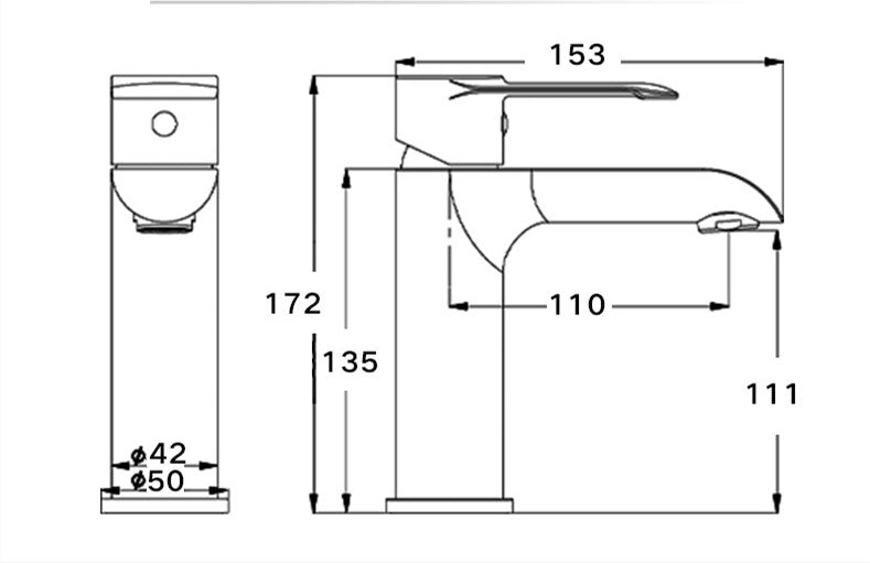 Hot And Cold Water Domestic Bathroom Counter All-brass Pull Faucet