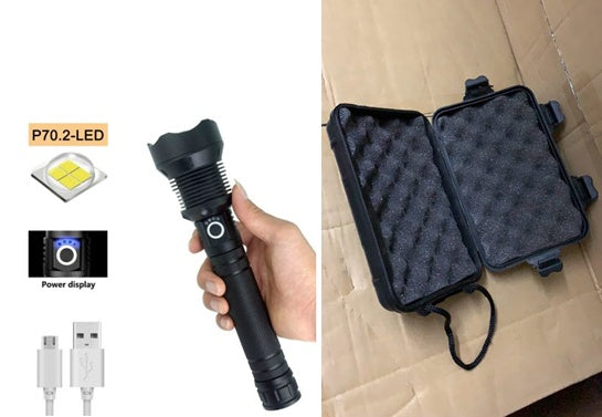 USB Rechargeable Outdoor High-Power Flashlight