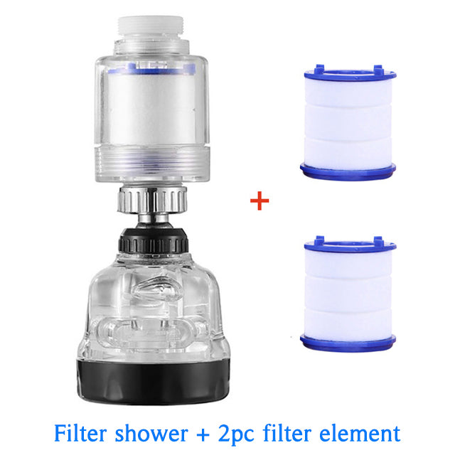 Filter pressurized shower