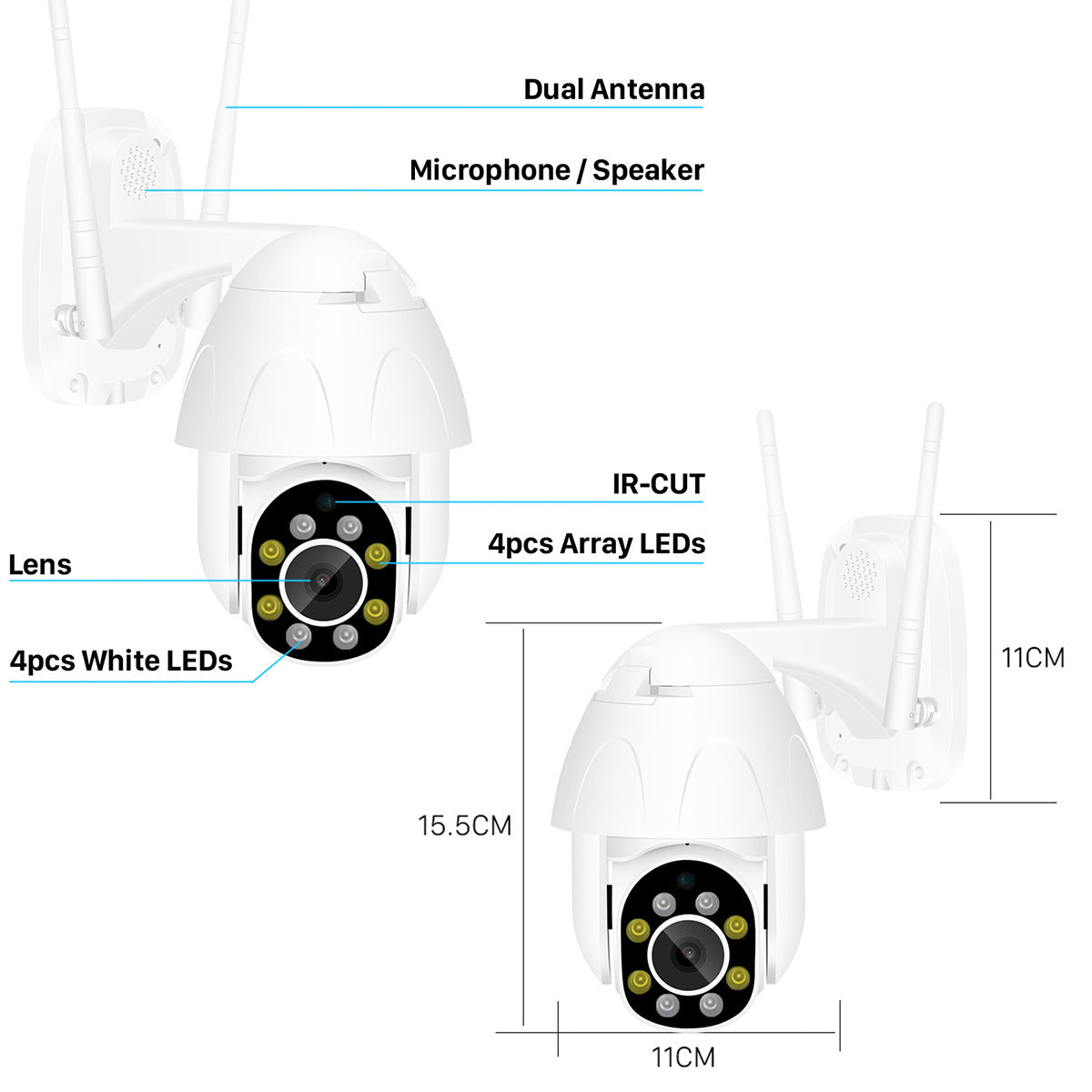 Outdoor waterproof graffiti surveillance camera