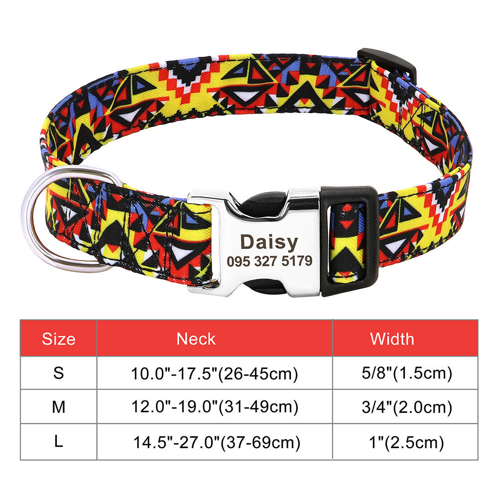 Adjustable Nylon Dog Collar