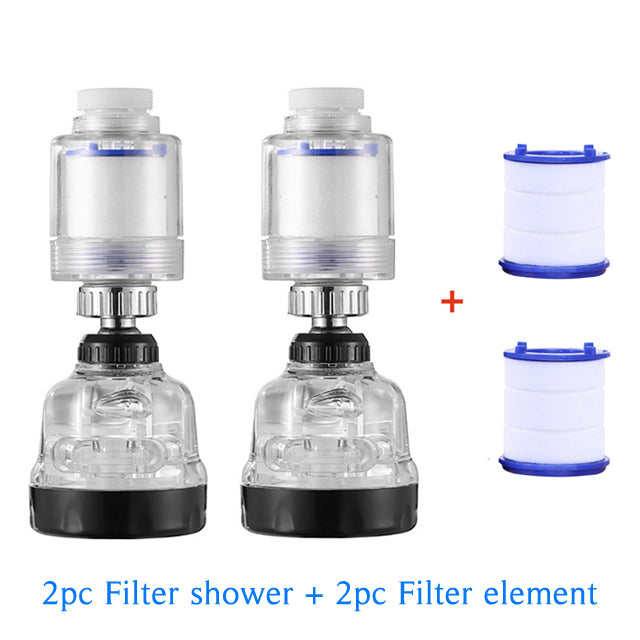 Filter pressurized shower