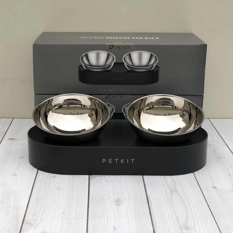 Adjustable Stainless Steel Double Bowls Anti-Slip