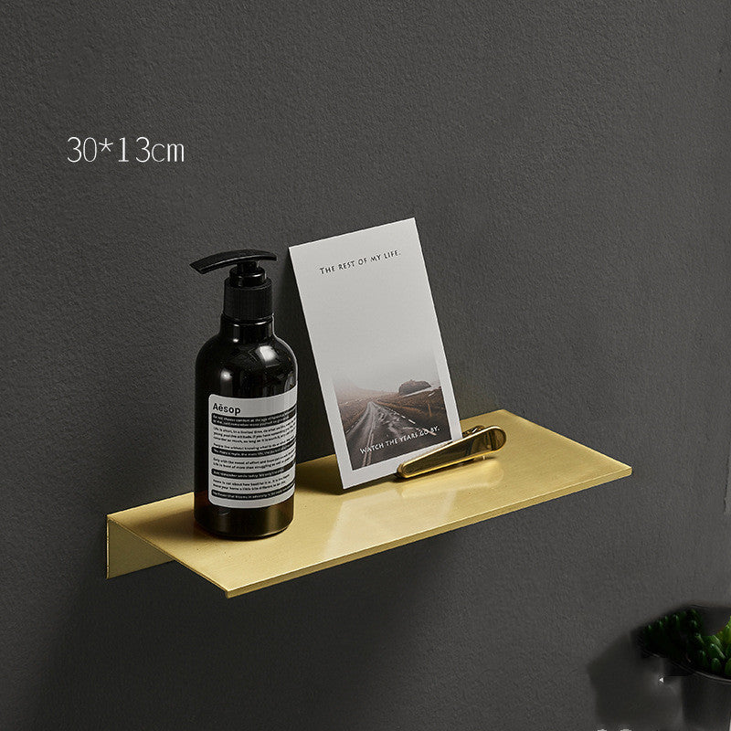 Bathroom brushed gold aluminum shelf