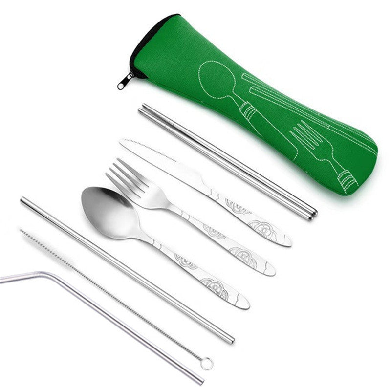 Seven-piece stainless steel cutlery set