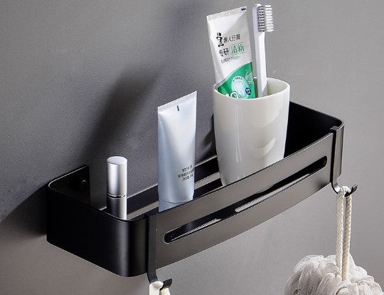 Free punching bathroom shelf Bathroom with hook corner frame Toilet vanity space aluminum triangle basket wall hanging