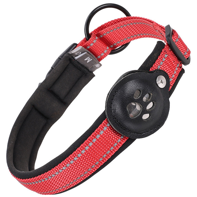 Leather Nylon Pull Resistant Reflective Pet Collar