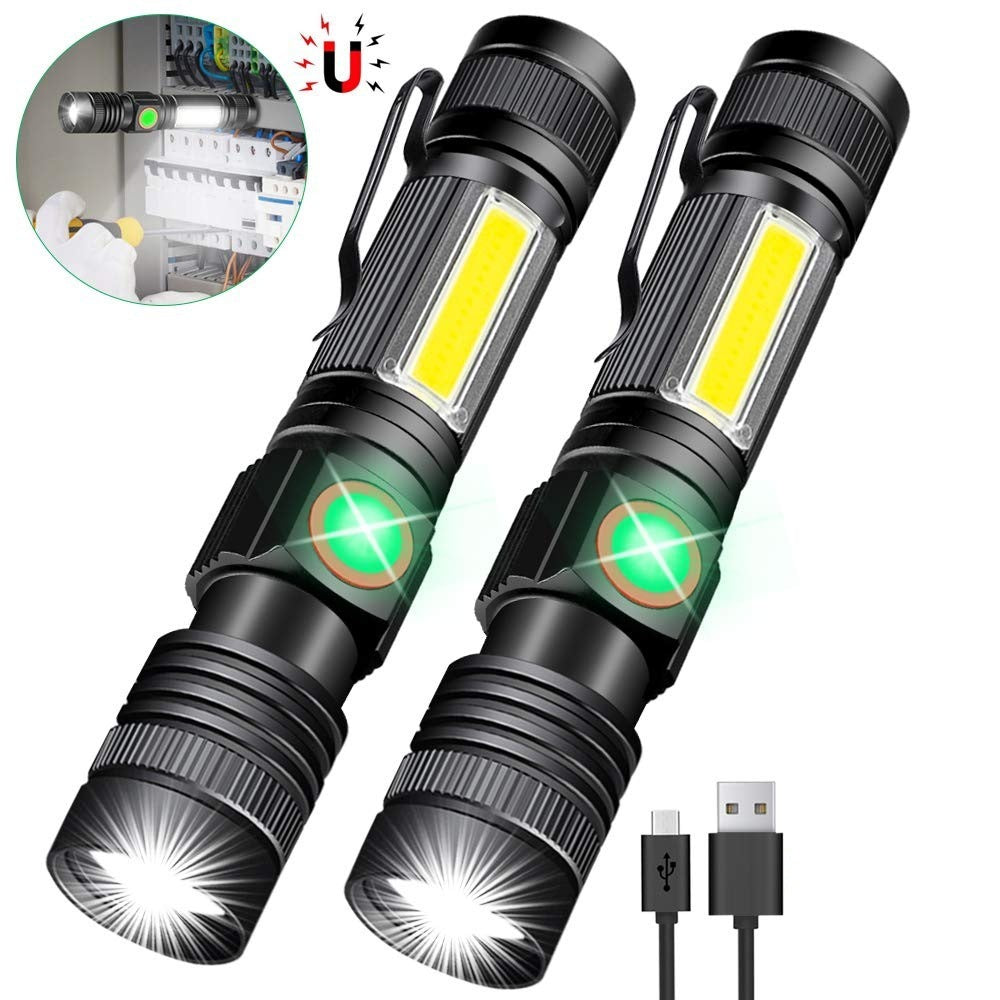 mini zoom magnetic flashlight