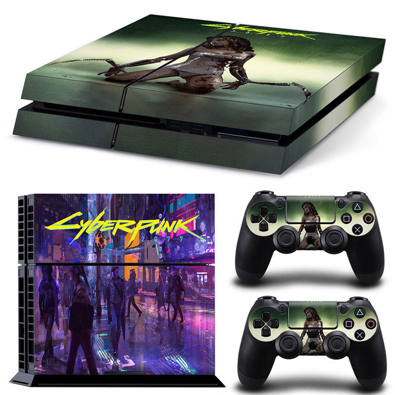 Cyberpunk 2077 PS4 Game Theme Color Stickers