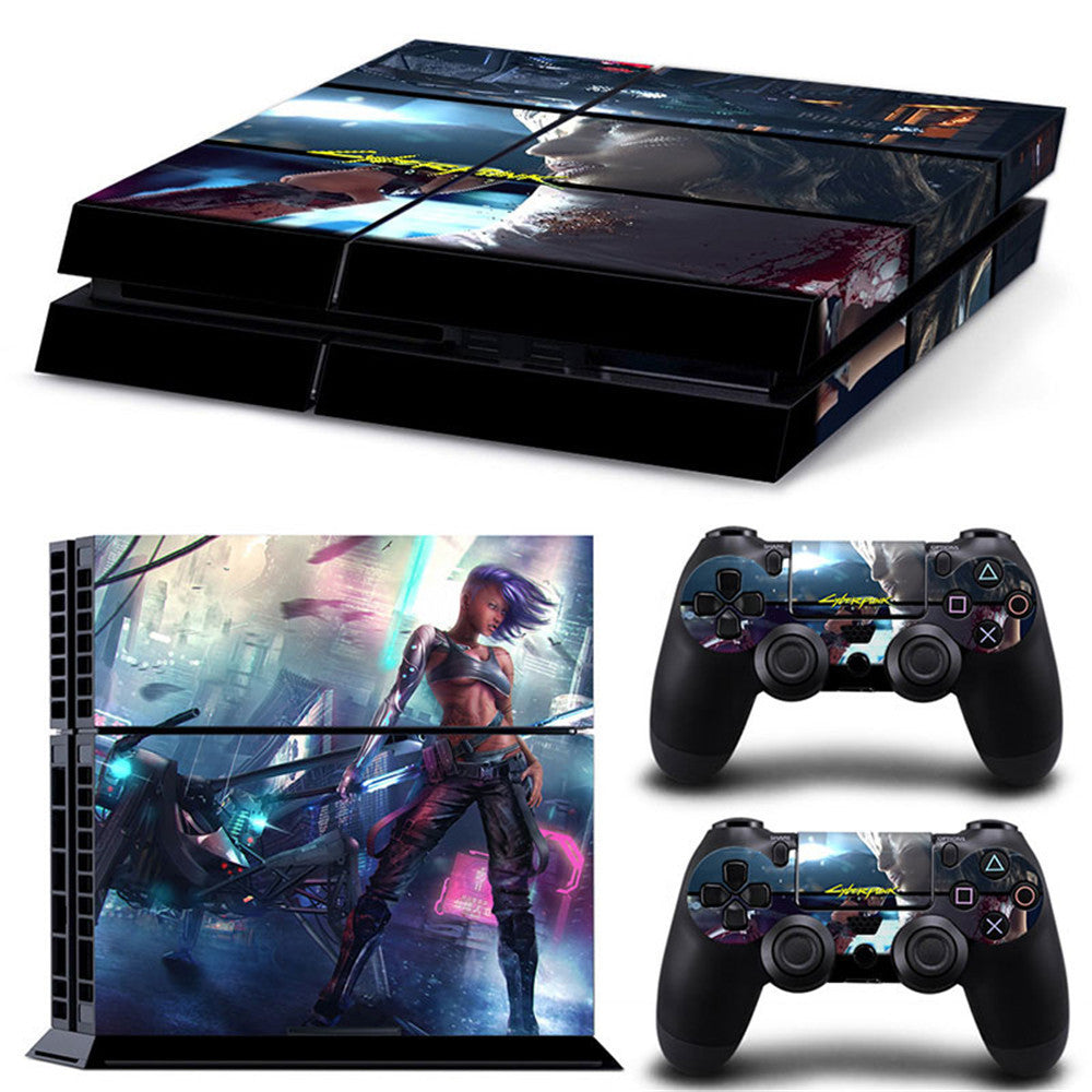 Cyberpunk 2077 PS4 Game Theme Color Stickers