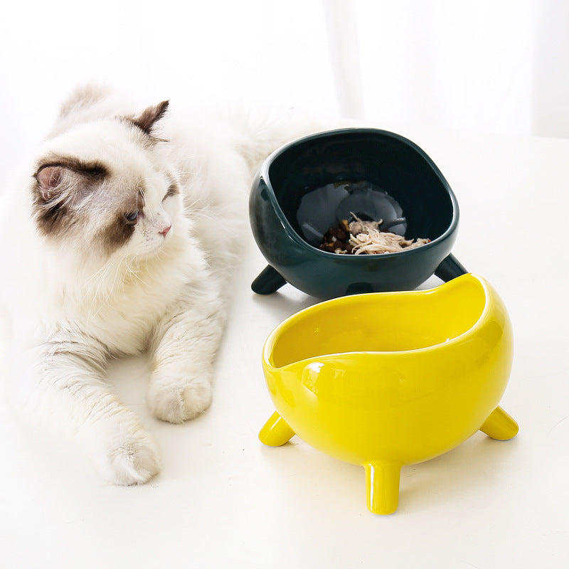 Cervical protection cat food bowl