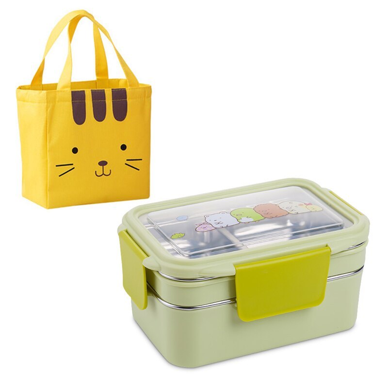 Stainless steel lunch box, double lunch box