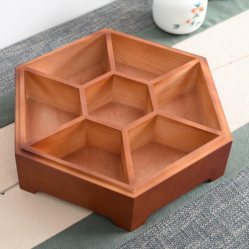 Tray nut Storage  Divided Grid With Lid Dried Fruit Box