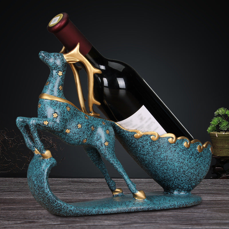 deer red wine rack