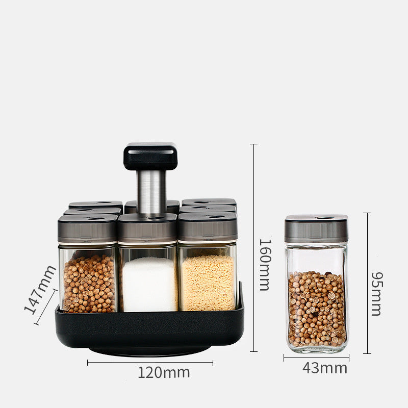 Rotating Glass Seasoning Bottle