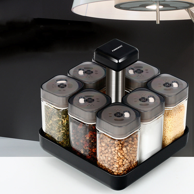 Rotating Glass Seasoning Bottle