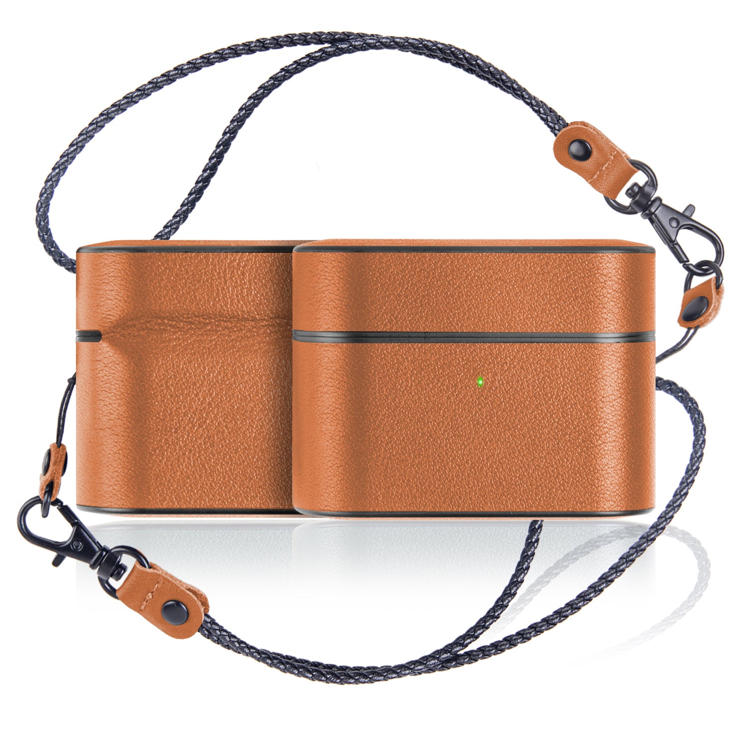 Compatible with Apple, Wireless Bluetooth Headset Leather Case Charging Box