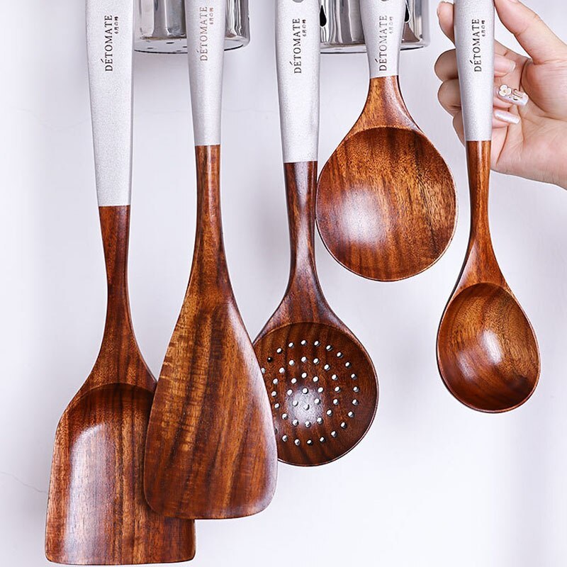 Wooden Kitchen Utensils Set