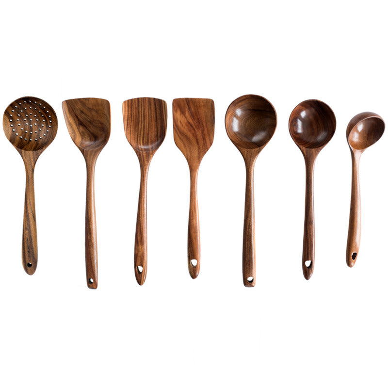 Acacia Wood Cutlery Spatula Spoon Set