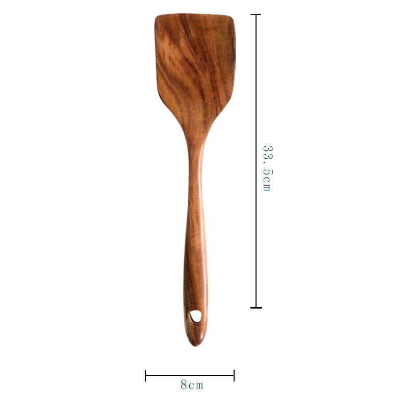 Acacia Wood Cutlery Spatula Spoon Set