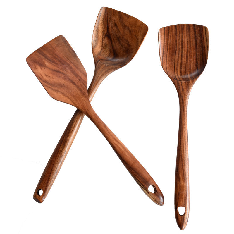 Acacia Wood Cutlery Spatula Spoon Set