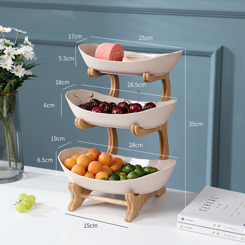 Multi-layer Fruit Rack And Dried Fruit Tray Coffee Table