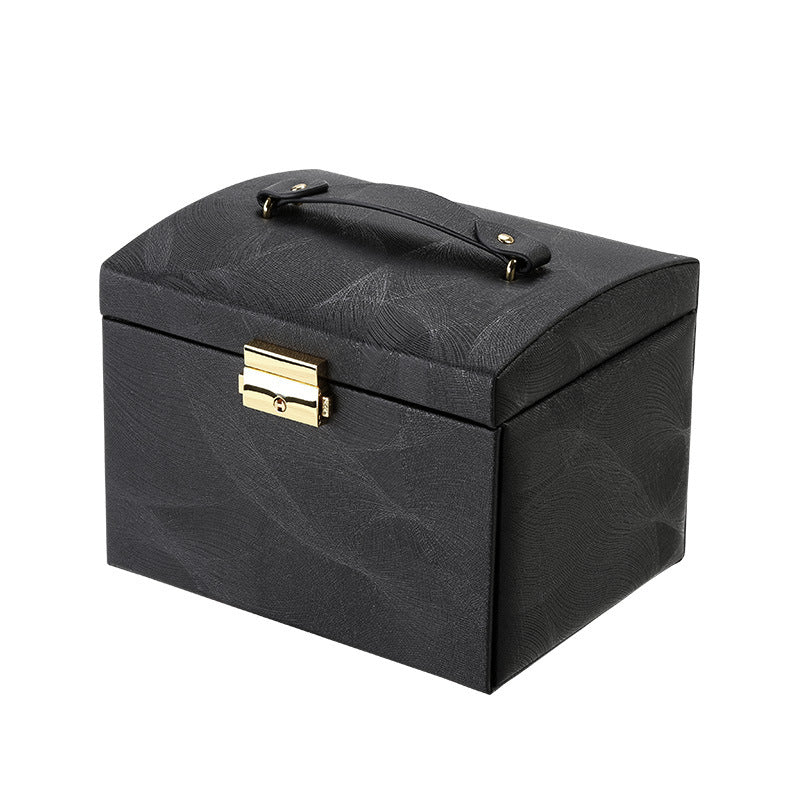 Portable European-Style Jewelry Box, Multi-Function Drawer