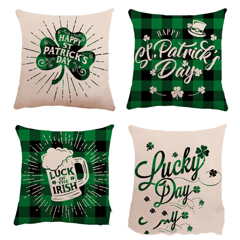 New St. Patrick's Day Linen Pillowcase