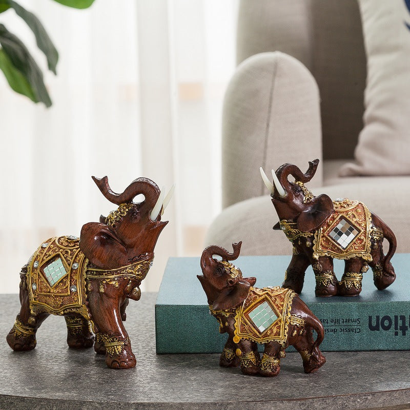 Resin Crafts Elephant Decoration Ornaments