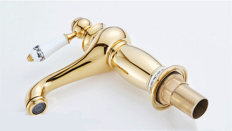 All Copper European Style Washbasin Faucet