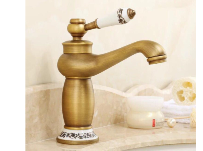 All Copper European Style Washbasin Faucet