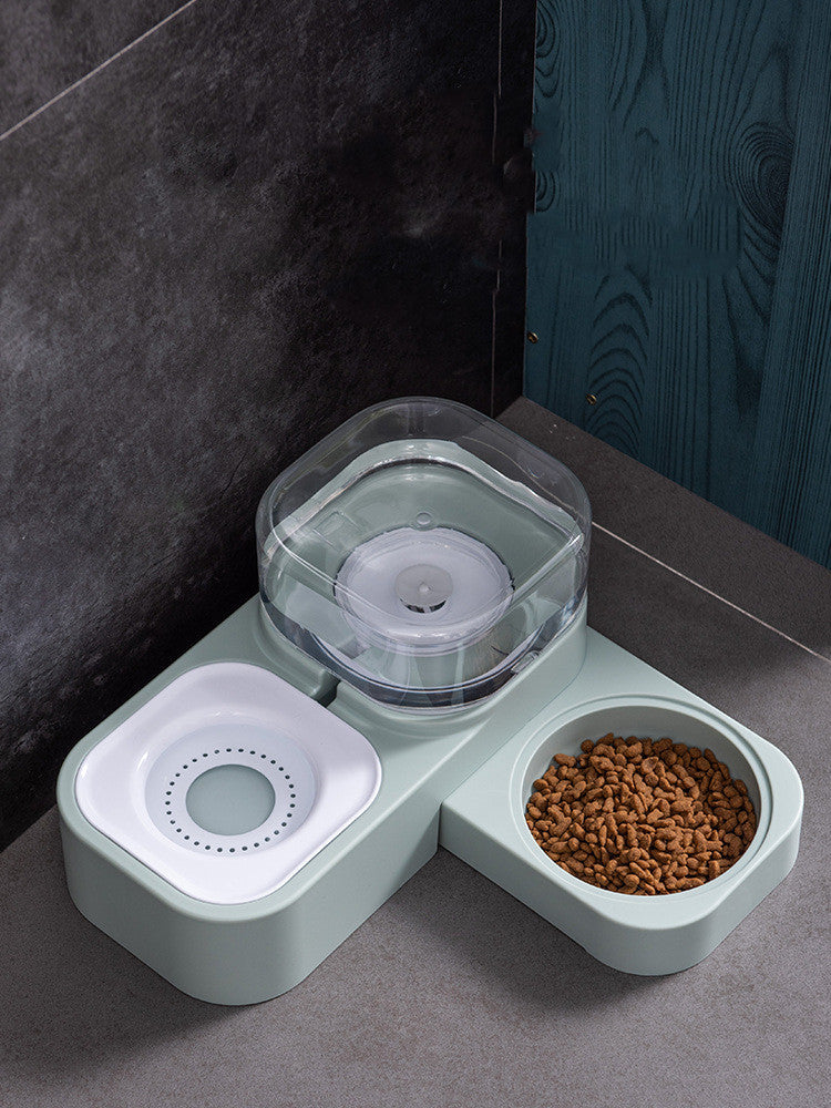 Double Bowl Automatic Drinking and Food Bowl